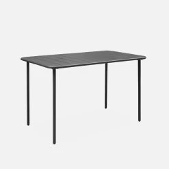 Table De Jardin Métal, 4 Chaises Couleur : Anthracite 11 Table De Jardin Métal, 4 Chaises Couleur : Anthracite -Sweeek mt120x70r4at 838344d6c17960200bfbf9aa91f47e87
