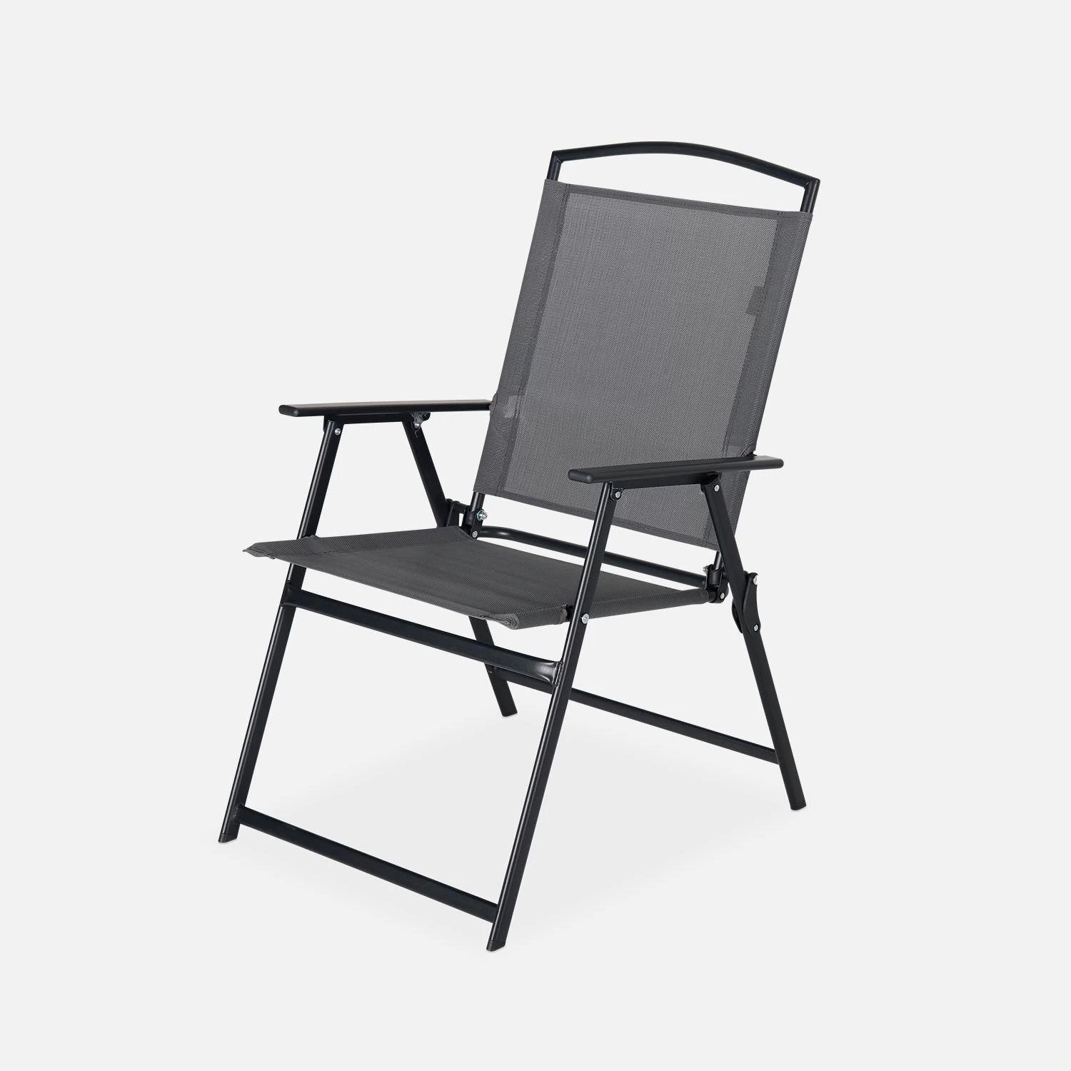 Table De Jardin Acier, 6 Fauteuils Et 1 Parasol 6 Table De Jardin Acier, 6 Fauteuils Et 1 Parasol – Image 6