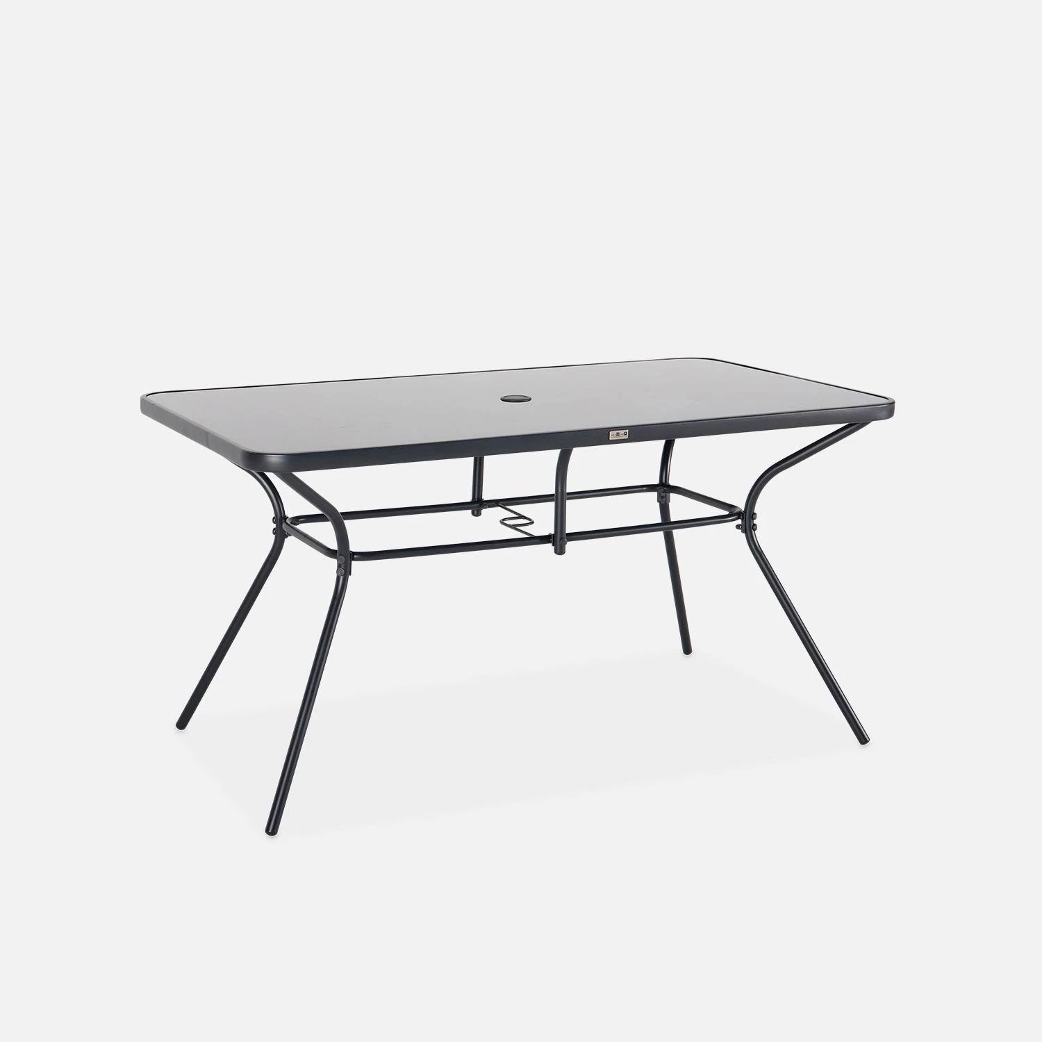 Table De Jardin Acier, 6 Fauteuils Et 1 Parasol 5 Table De Jardin Acier, 6 Fauteuils Et 1 Parasol – Image 5