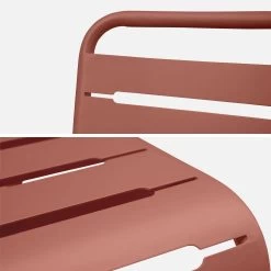Chaise De Jardin En Acier (lot De 2) Couleur : Terracotta -Sweeek mtchrx2tc 42b25348d20639ac496487acc4f37376