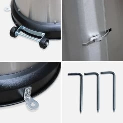 Lot De 2 Parasols Chauffants Gaz 12,5kW -Sweeek pc1104ssx2 8dd254996aa0e9ef89a59adfbb4f58e2