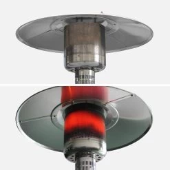 Lot De 2 Parasols Chauffants Gaz 12,5kW -Sweeek pc1104ssx2 aca45ef684a6a4ab2b96432100dd2746