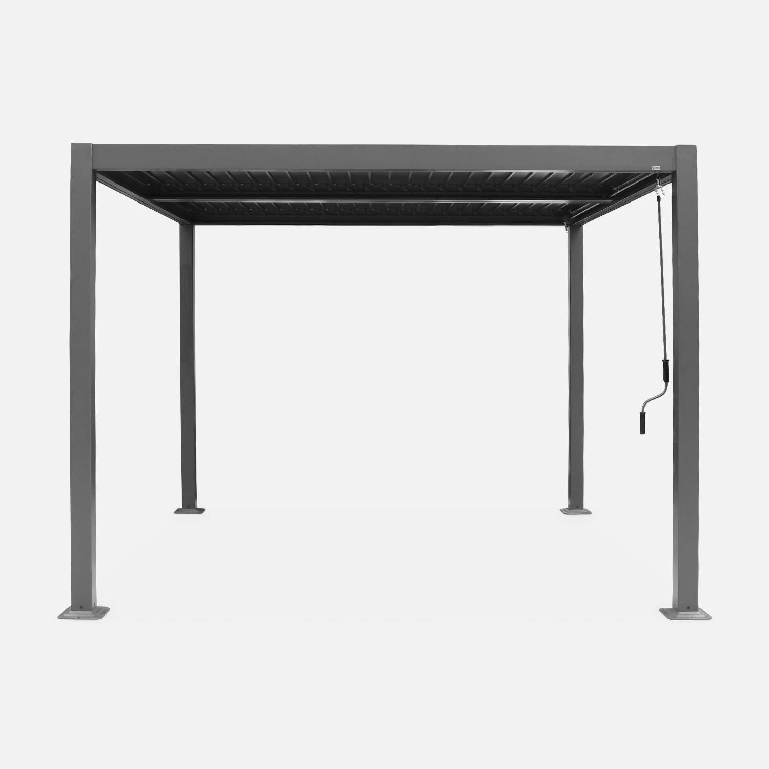 Pergola Bioclimatique, Aluminium Et Acier, 3x3 M, Lames Orientables 3 Pergola Bioclimatique, Aluminium Et Acier, 3x3 M, Lames Orientables – Image 3