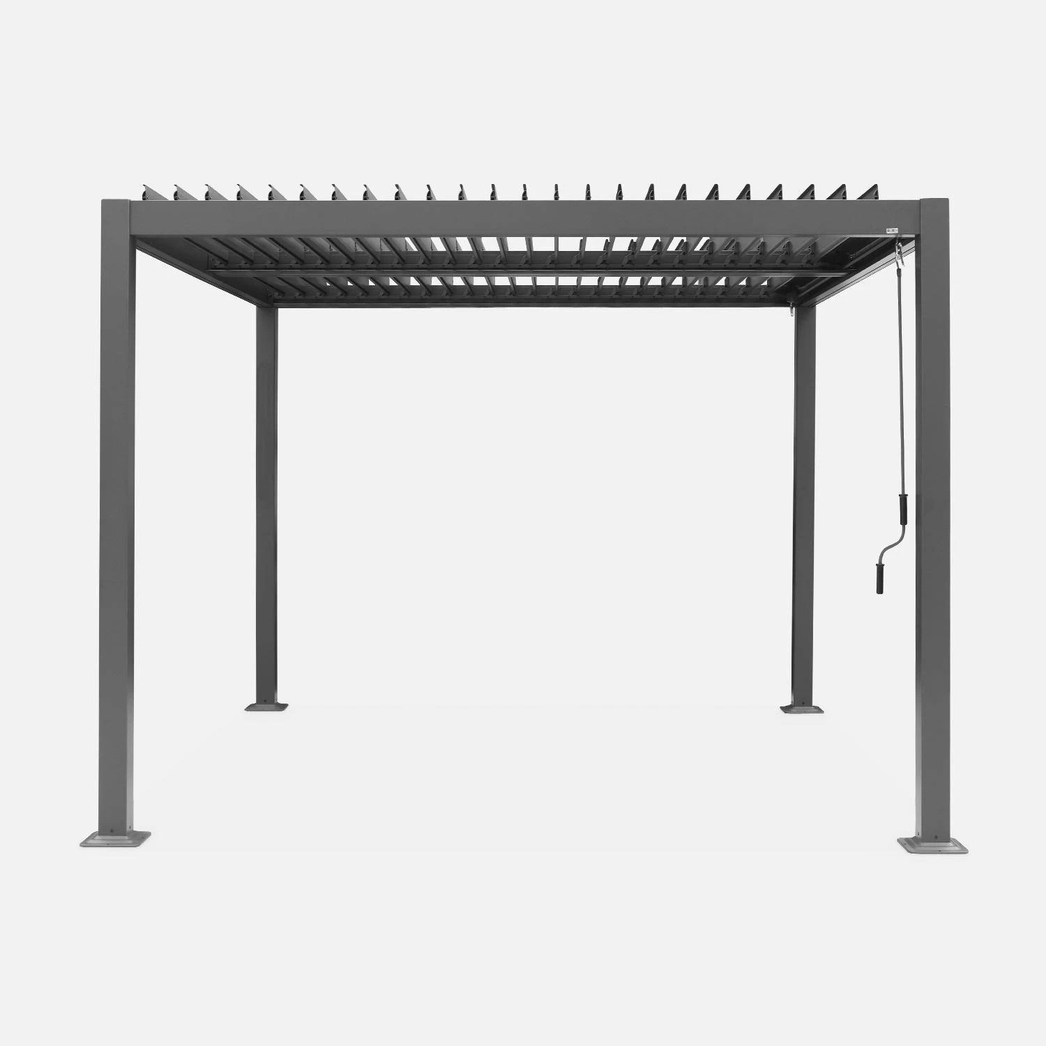 Pergola Bioclimatique, Aluminium Et Acier, 3x3 M, Lames Orientables 2 Pergola Bioclimatique, Aluminium Et Acier, 3x3 M, Lames Orientables – Image 2