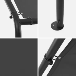 Tonnelle 3x4m Avec Toiture Couleur : Anthracite -Sweeek pgcp3x4at 07d999e0442cb43d7030ae7f1f2fc7be