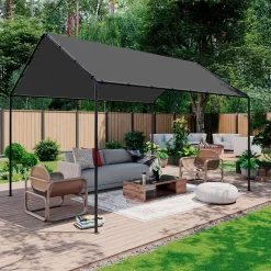 Tonnelle 3x4m Avec Toiture Couleur : Anthracite