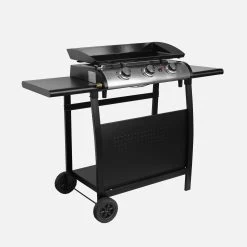 Plancha Gaz 3 Brûleurs Inox 7,5kW Avec Chariot -Sweeek ph1003trolley 44ebac113494f5c01a4727d250830ec0