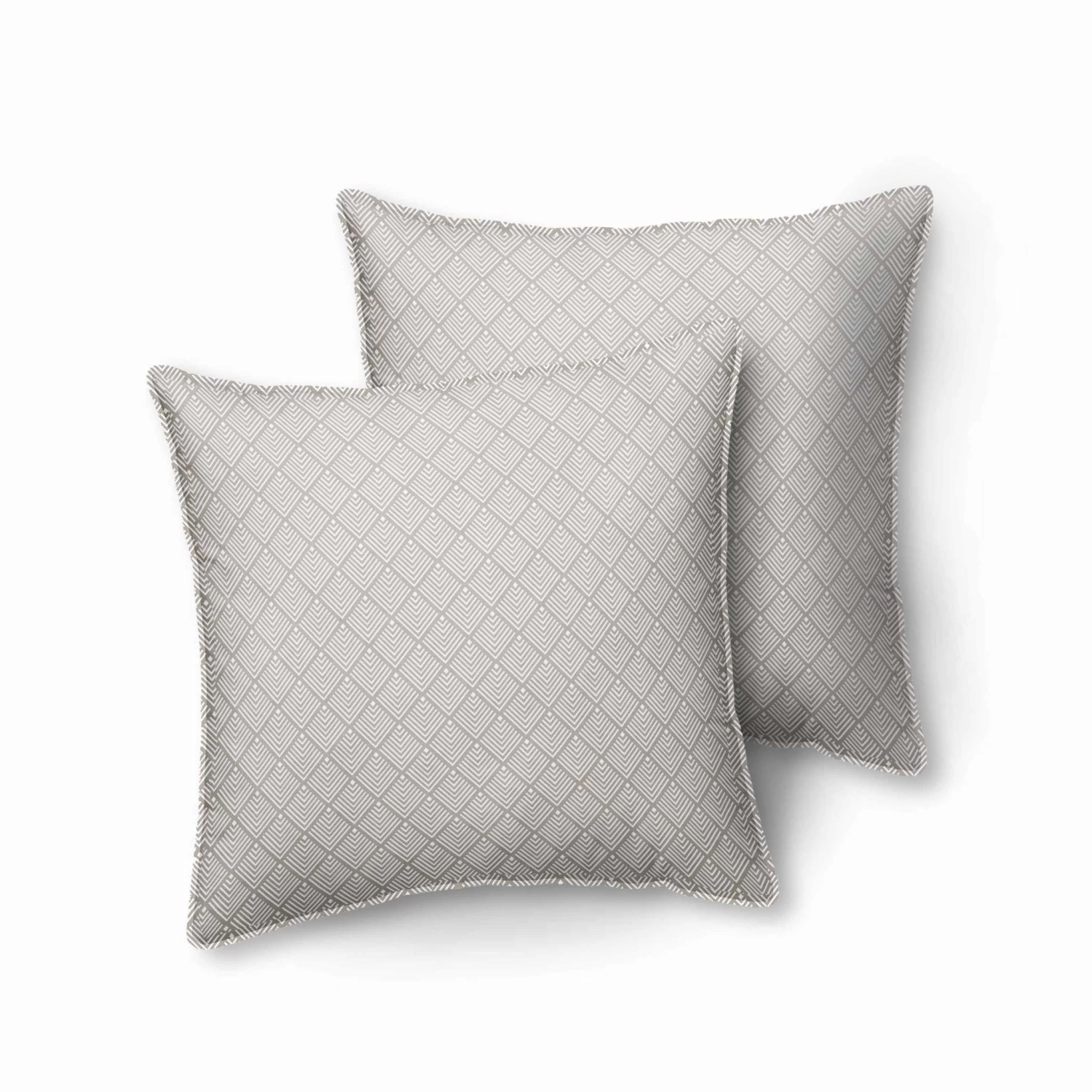Lot De 2 Coussins De Décoration - 38x38cm - Carré Couleur : Gris Taupe 1 Lot De 2 Coussins De Décoration - 38x38cm - Carré Couleur : Gris Taupe