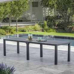 Table De Jardin Modulable Résine + 8 Chaises Empilables