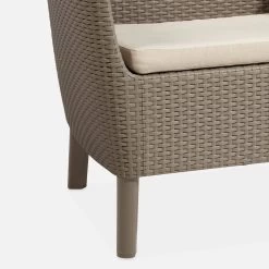 Salon De Jardin Imitation Rotin 4 Places Couleur : Cappuccino / Sable -Sweeek plk3109cpsd b7a3cde5f5359d90763b6a50f46c13e0