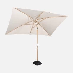 Parasol Rectangulaire 2x3m, Mât Effet Bois Couleur : Sable -Sweeek pu2x3wdsand d45125f92097004995f8f87772f89cf6