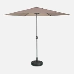 Parasol Rond 3m Couleur : Taupe -Sweeek pu300bn f54e0f9e3e5f0b5a11003e86e31c5af0