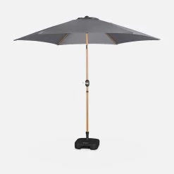 Parasol Rond 3m, Mât Effet Bois Couleur : Gris -Sweeek pu300wdgy 1a5d4d8639c225bcf5233d8c2ed91915