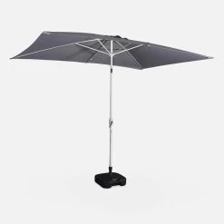 Parasol Rectangulaire 2x3m, Aluminium Anodisé Couleur : Gris -Sweeek puano2x3gy 35286d9415b52d2e925bcc7c47e24688