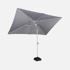 Parasol Rectangulaire 2x3m, Aluminium Anodisé Couleur : Gris -Sweeek puano2x3gy 394283c2c468ec14682037242c393429