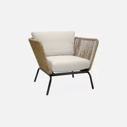 Salon De Jardin Bas, Résine Tressée Effet Rotin, 4 Places Couleur : Beige -Sweeek raw4plbg a892e73796715c84be94e4e804c3c01f