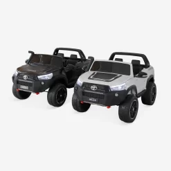 Voiture électrique Enfant Toyota Hilux 12V, 2 Places Couleur : Blanc -Sweeek roctoyhilrcwh 0dd41dc19c2c7744955187a80d63e273