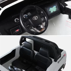 Voiture électrique Enfant Toyota Hilux 12V, 2 Places Couleur : Blanc -Sweeek roctoyhilrcwh f650f569a798c732ac4ddf18925f2aa6