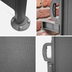 Paravent Rétractable 300x160cm Couleur : Gris -Sweeek sa160atgy 957284a81f2a6e748da4bc2d23b064d2