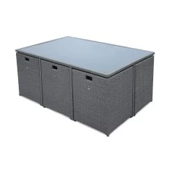 Salon De Jardin 6-10 Places Avec Housse - Vasto Couleur : Gris / Gris 10 Salon De Jardin 6-10 Places Avec Housse - Vasto Couleur : Gris / Gris -Sweeek salon de jardin 6 10 places vasto avec housse coloris gris coussins gris chine table encastrable bf478a37618cd78c4de7ac41e60fa9b0