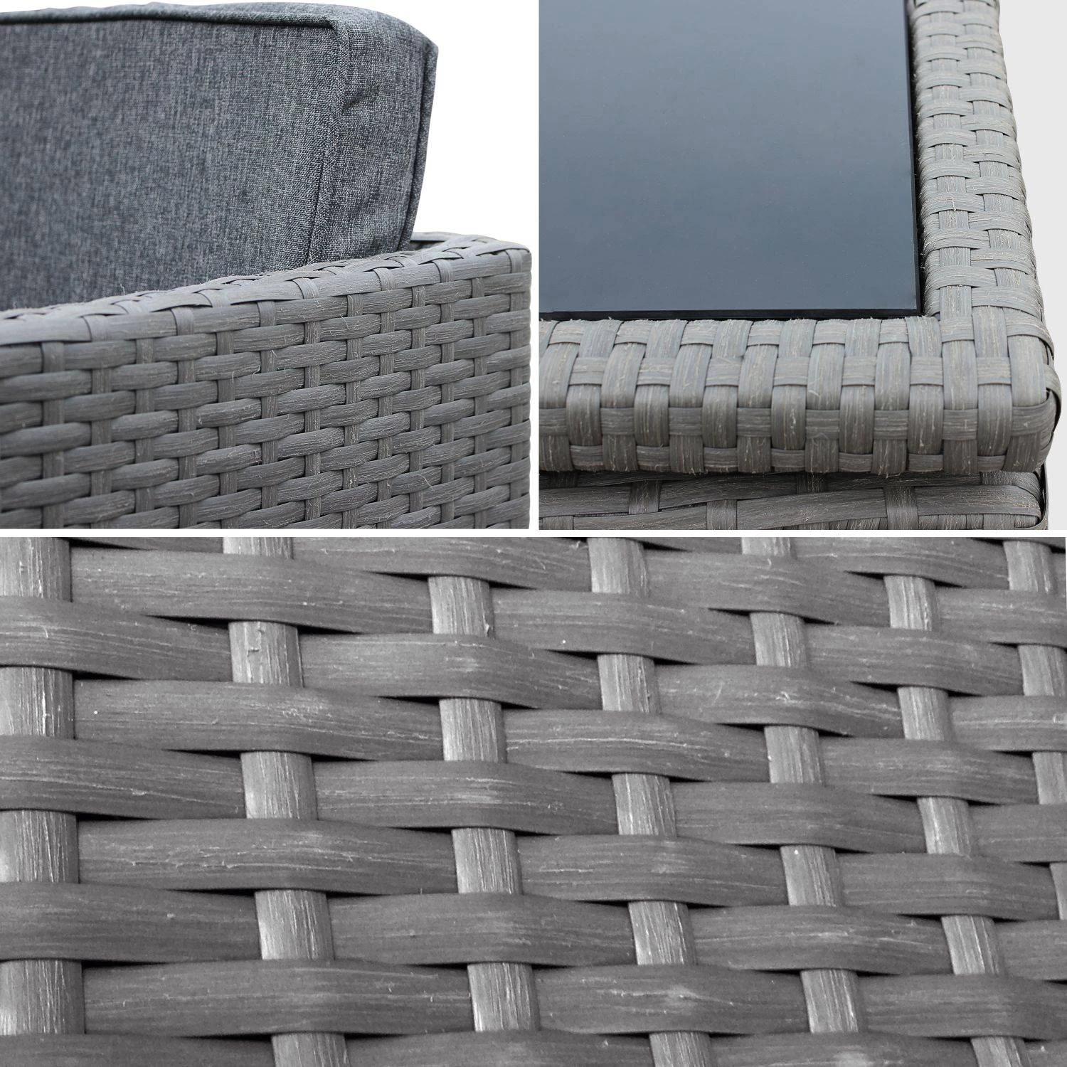 Salon De Jardin 6-10 Places Avec Housse - Vasto Couleur : Gris / Gris 6 Salon De Jardin 6-10 Places Avec Housse - Vasto Couleur : Gris / Gris – Image 6