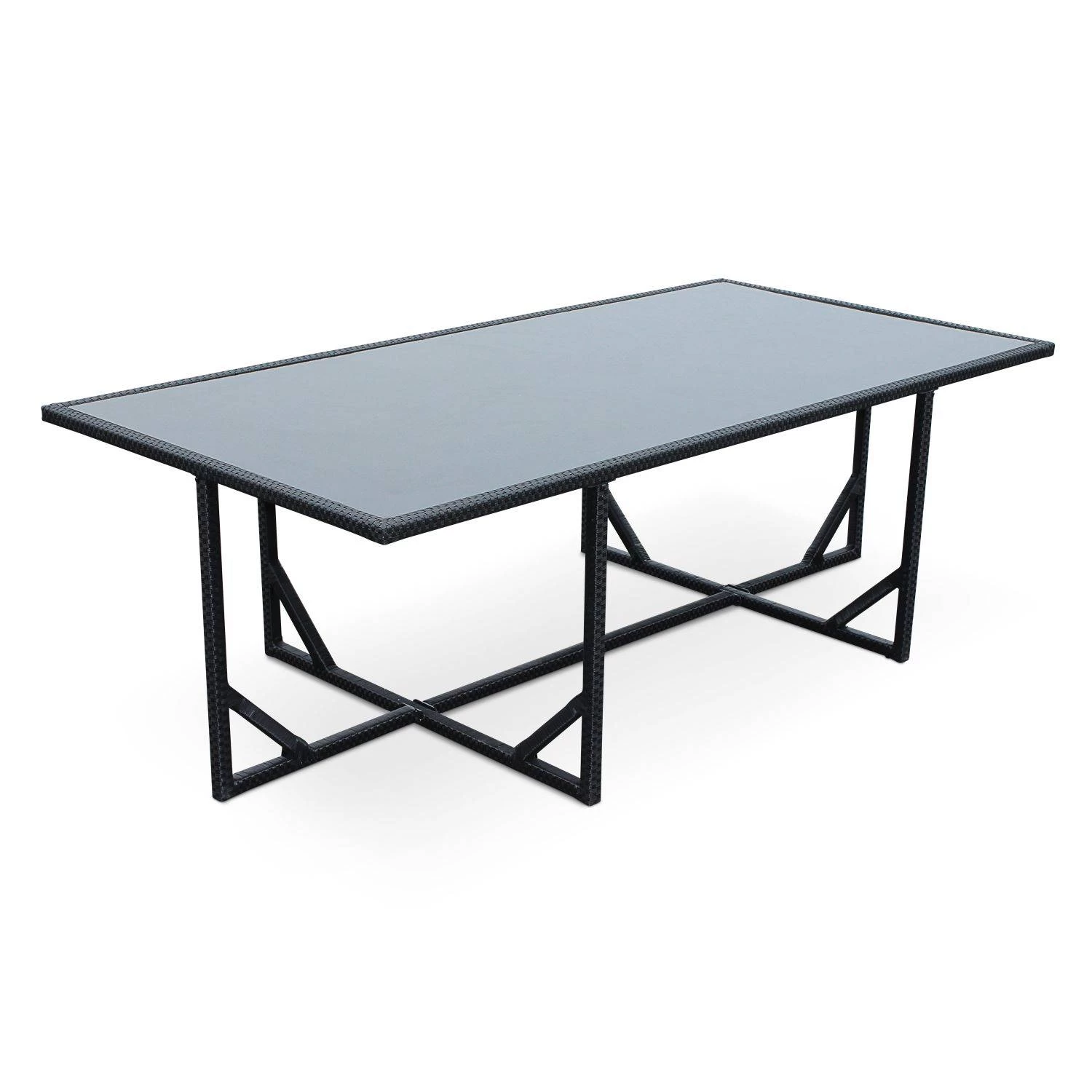 Table De Jardin Vasto 12 Et Sa Housse Couleur : Noir / Gris 4 Table De Jardin Vasto 12 Et Sa Housse Couleur : Noir / Gris – Image 4