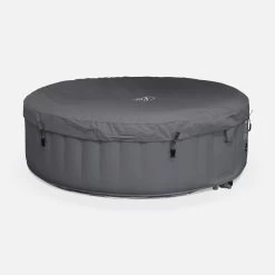 Spa Gonflable 6 Places Rond Bande LED, Système Anti-gel, Bâche -Sweeek spa205lrledgy d027b101922c5aaeb19e62bff76eff2d