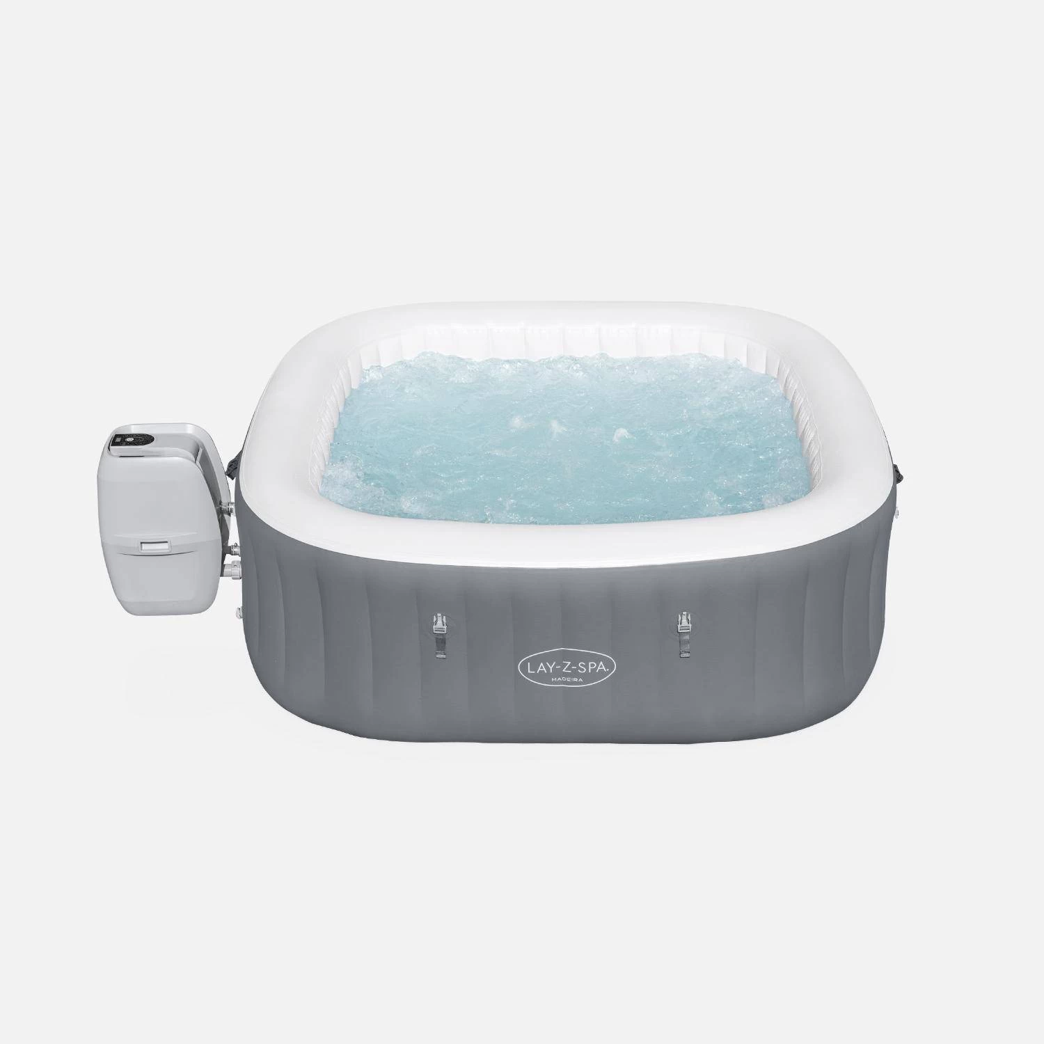 Spa Gonflable Lay-Z Spa Madeira Contrôle WIFI 6 Places Carré Avec Accessoires 2 Spa Gonflable Lay-Z Spa Madeira Contrôle WIFI 6 Places Carré Avec Accessoires – Image 2