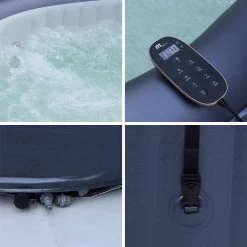 Spa Gonflable 6 Places Rond Jets Hydromassages Désinfection UVC, Anti Gel, M-one -Sweeek spacarltonrd6 0b49010070d4247dcda9a235daaeb95a