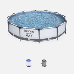 Piscine Hors Sol Tubulaire Ronde Avec Pompe Et Filtre ∅3,6m