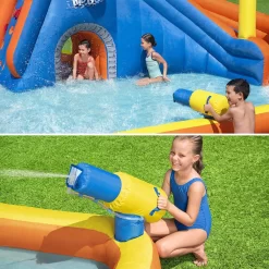 Aire De Jeux Gonflable Avec Toboggan Et Panier De Basket -Sweeek spbwmwpsuper a5f71314870e261b055153a4c7988fc7