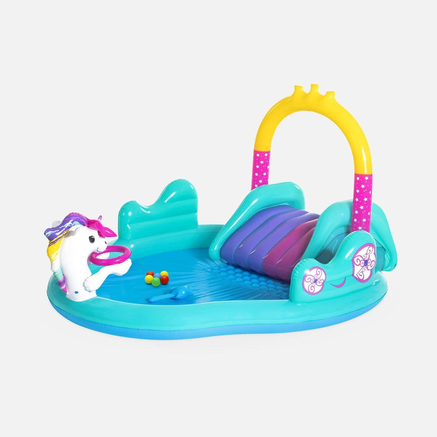 Aire De Jeu Gonflable Licorne Avec Toboggan 274 X 198 X 137cm 1 Aire De Jeu Gonflable Licorne Avec Toboggan 274 X 198 X 137cm