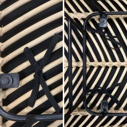 Table à Manger En Teck Recyclé 220cm + 6 Chaises Et 2 Fauteuils En Rotin Couleur : Noir -Sweeek tk220r8bk 51a7049e4ce7e8e82c4d6b8c1d8dadc7