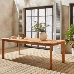 Table Intérieur/extérieur En Teck Recyclé, 8 Places 220cm