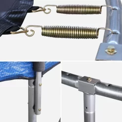 Trampoline 460cm Filet Protection Couleur : Bleu -Sweeek tr460blue 6be4a33e08dc5933a9c9fb958a88a87d