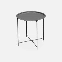 Table D'appoint Métal Ø46cm Couleur : Anthracite