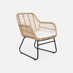 Salon De Jardin Résine Effet Rotin Et Métal 4 Places 10 Salon De Jardin Résine Effet Rotin Et Métal 4 Places -Sweeek wk4bamb 3a7ee964812feb8e91969eed14ea5d78