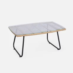 Salon De Jardin Résine Effet Rotin Et Métal 4 Places 12 Salon De Jardin Résine Effet Rotin Et Métal 4 Places -Sweeek wk4bamb 551845dcbffe54ed601f62252617861c