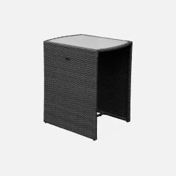 Table De Jardin Encastable Résine Tressée, 2 Chaises Couleur : Noir / Ecru 9 Table De Jardin Encastable Résine Tressée, 2 Chaises Couleur : Noir / Ecru -Sweeek wk64o2bk 58c97e5855872f8675104742d1ec8da3