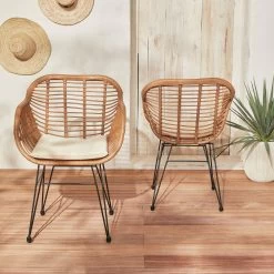 Fauteuil Effet Rotin Résine Et Métal (lot De 2) 10 Fauteuil Effet Rotin Résine Et Métal (lot De 2) -Sweeek wkchrx2bamb af0020fcfcf712b10abee8a928c839b4