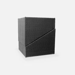 Salon De Jardin Triangle Résine Tressée 2 Places Couleur : Noir / Ecru -Sweeek wktrianglebk c813810b8c920cd1f6780353d1a40779