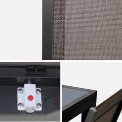 Table De Jardin Extensible Aluminium, 6 Chaises Couleur : Gris / Gris Taupe 11 Table De Jardin Extensible Aluminium, 6 Chaises Couleur : Gris / Gris Taupe -Sweeek xtp150r6co 07064a85a62a000725e8893aa0a565c7