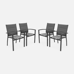 Lot De 4 Fauteuils En Aluminium - Chicago