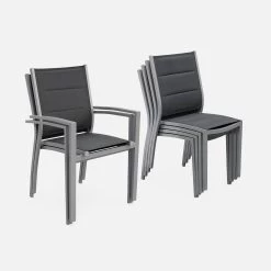 Table De Jardin Extensible Aluminium, 6 Chaises Couleur : Gris / Gris Foncé 14 Table De Jardin Extensible Aluminium, 6 Chaises Couleur : Gris / Gris Foncé -Sweeek xtsafm210r6at 7014b456ed8dd7ee35599b96cfe437a4