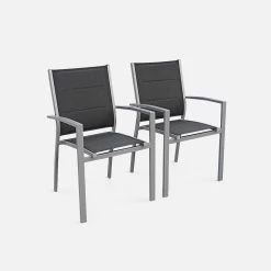 Table De Jardin Extensible Aluminium, 6 Chaises Couleur : Gris / Gris Foncé 13 Table De Jardin Extensible Aluminium, 6 Chaises Couleur : Gris / Gris Foncé -Sweeek xtsafm210r6at a0c17e0c9ef6f833139147b7680c54d2